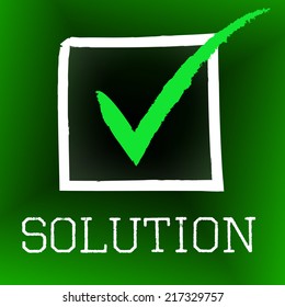 Solution Tick Showing Resolve Succeed And Pass