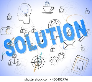 Solution Word Indicating Success Resolution And Achievement