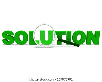Solution Word Showing Solve Resolve Succeed And Solved
