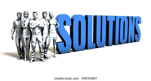 Solutions Business Concept as a Presentation Background 3D Illustration Render