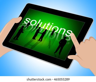 Solutions Tablet Showing Goal Computing And Technology
