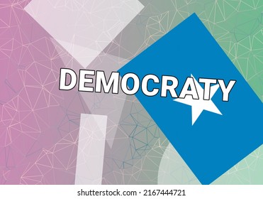 Somalia Democracy. Nation Flag On Colorful Background. Mogadishu And Somalia Democracy Concept. Policy, President And Constitution In SOM. Abstract Triangular Style, 3d Image