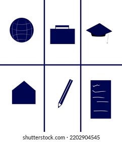 Some Icons For Making A Resume Or CV