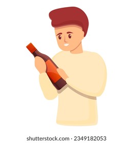 Sommelier take wine bottle icon. Cartoon of sommelier take wine bottle icon for web design isolated on white background - Powered by Shutterstock