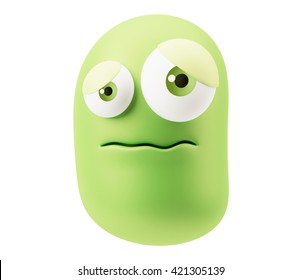 Sorry Emoji Cartoon 3d Rendering Stock Illustration 421305154