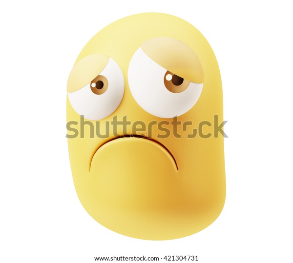 Sorry Emoticon Face 3d Rendering Stock Illustration 421304731 ...