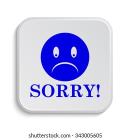 Sorry Icon Blue Internet Button On Stock Illustration 278901002