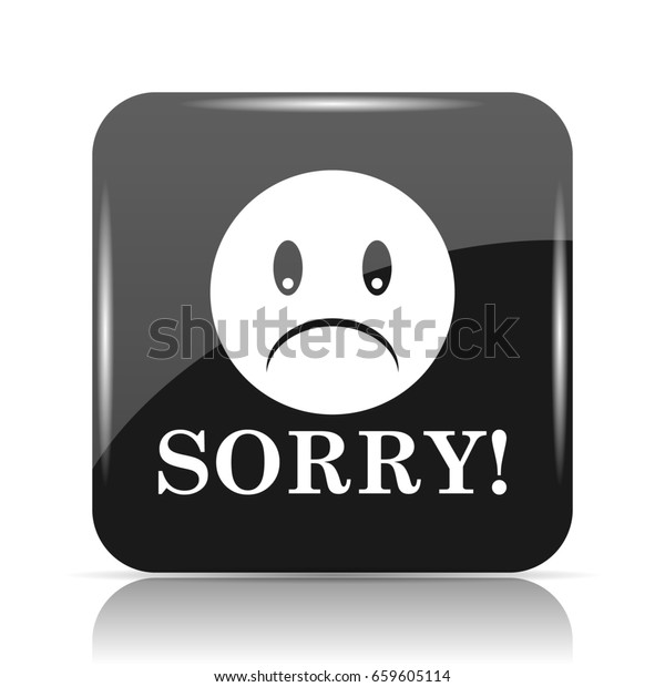 Sorry Icon Internet Button On White のイラスト素材