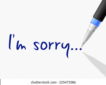 I'm Sorry Meaning Communicate Message And Send