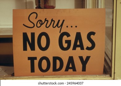 'Sorry NO GAS TODAY' Sign At An Oregon Gas Station In October 1973.