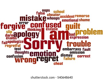 Sorry Word Cloud Concept On White Stock Illustration 540648640 ...