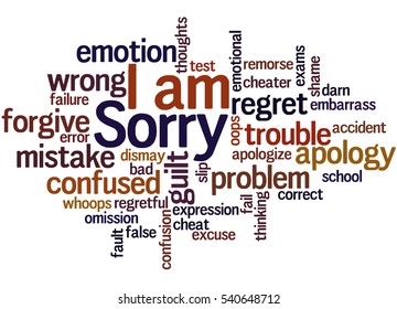 Sorry Word Cloud Concept On White Stock Illustration 540648712 ...