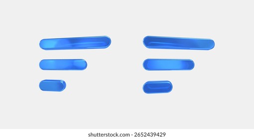 sort 3D icon on isolate white background