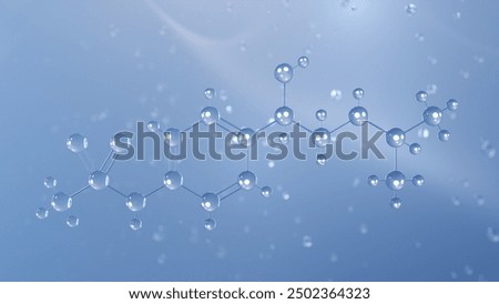 sotalol molecular structure, 3d model molecule, alpha-adrenergic blocking agents, structural chemical formula view from a microscope