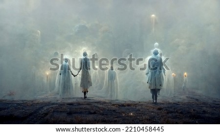 Souls walking between the shadows