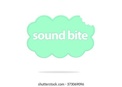 Sound Bite Cloud Isolated On White Background