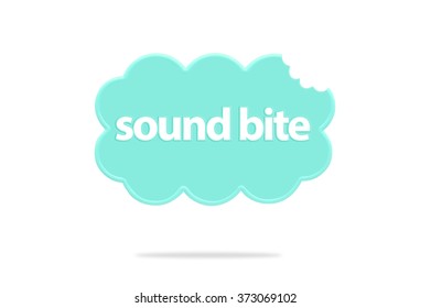 Sound Bite Cloud Isolated On White Background