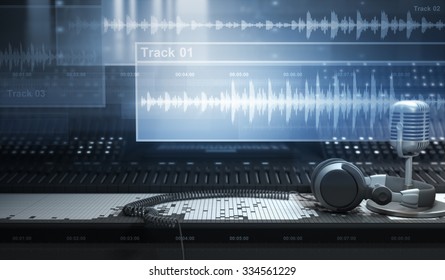 Sound Studio And Audio Tracks