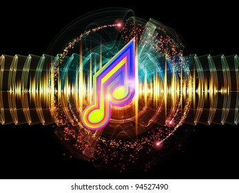 Sound wave background suitable as a backdrop for music, technology and sound projects