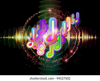 Sound wave background suitable as a backdrop for music, technology and sound projects