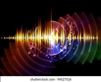 Sound Wave Background Suitable As A Backdrop For Music, Technology And Sound Projects