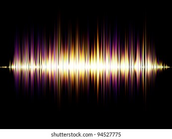 Sound wave background suitable as a backdrop for music, technology and sound projects