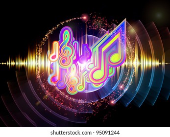 Sound wave background suitable as a backdrop for music, technology and sound projects