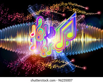 Sound wave background suitable as a backdrop for music, technology and sound projects