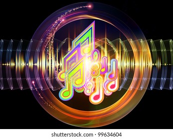 Sound wave background suitable as a backdrop for music, technology and sound projects
