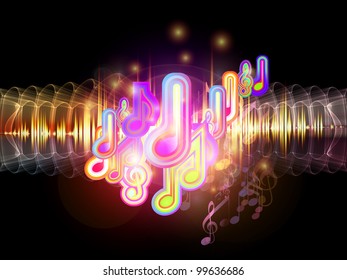 Sound wave background suitable as a backdrop for music, technology and sound projects