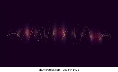 sound wave digital effect vector design