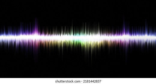 Sound Wave Effect On A Black Background. High Quality Photo