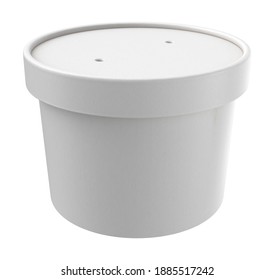 Soup Takeout Container 3D Illustration On White Background