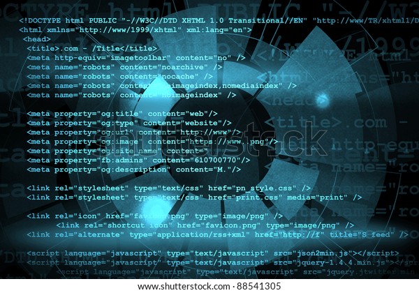 Download Source Code Technology Background Stock Illustration 88541305 PSD Mockup Templates