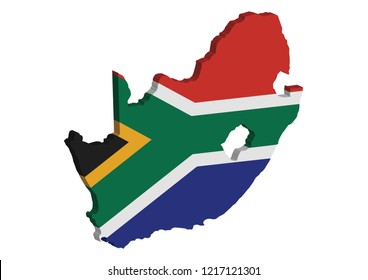 Vector 3d Map South Africa Stock Vector (Royalty Free) 52814428 ...