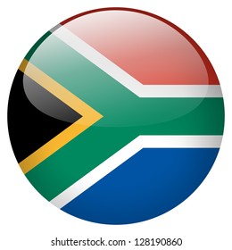 South Africa Flag Button