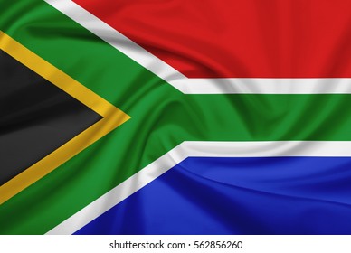 South Africa Flag Fabric Texture Textile Stock Illustration 565995781