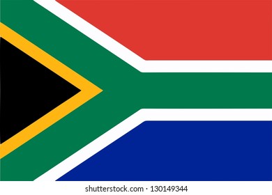 South Africa Flag Icon - Isolated Illustration