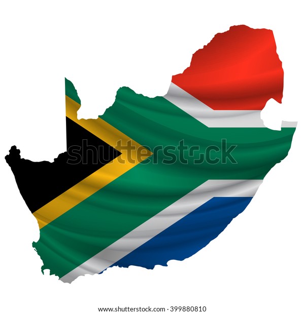 South Africa Flag Map Icon Stock Illustration 399880810 Shutterstock