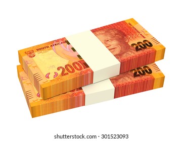 South African Rands Isolated On White Stock Illustration 337184099 ...