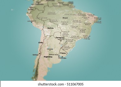 South America On The Map