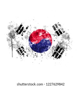 Watercolor Flag South Korea 스톡 일러스트 Shutterstock