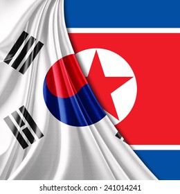 South Korea Flag,North Korea Flag