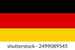 Sovereign state flag of country of Germany in official colors. Illustration of German flag
