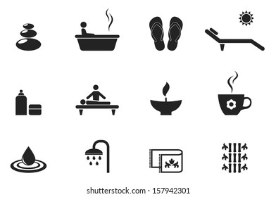 spa icons set