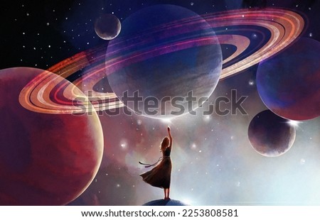 Similar – Image, Stock Photo When the moon touches the clouds