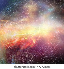 Space Background. Cosmic Sky. Illustration. Space, Stars In Galaxy, Cosmic Background, Nebula, Cosmos, Cosmic Space, Cosmic Energy, Universe, Drawing Bowling Texture. Fantasy, Fantastic 2021 Festival