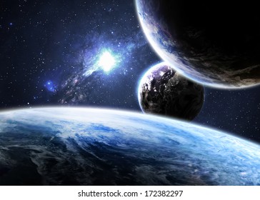 Space background. Elements of this image furnished by NASA - Powered by Shutterstock