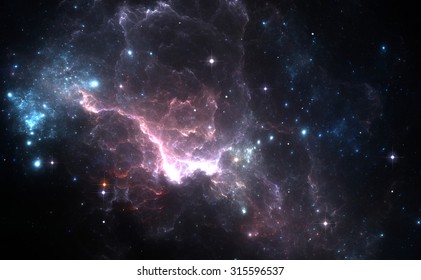 Space Background Purple Nebula Stars Stock Illustration 315596537 ...