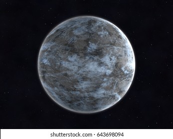 space background with unknown planet
